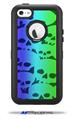 Rainbow Skull Collection - Decal Style Vinyl Skin fits Otterbox Defender iPhone 5C Case (CASE SOLD SEPARATELY)