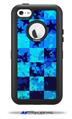 Blue Star Checkers - Decal Style Vinyl Skin fits Otterbox Defender iPhone 5C Case (CASE SOLD SEPARATELY)