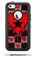 Emo Star Heart - Decal Style Vinyl Skin fits Otterbox Defender iPhone 5C Case (CASE SOLD SEPARATELY)