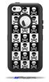 Skull Checkerboard - Decal Style Vinyl Skin fits Otterbox Defender iPhone 5C Case (CASE SOLD SEPARATELY)