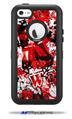 Red Graffiti - Decal Style Vinyl Skin fits Otterbox Defender iPhone 5C Case (CASE SOLD SEPARATELY)