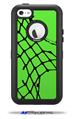 Ripped Fishnets Green - Decal Style Vinyl Skin fits Otterbox Defender iPhone 5C Case (CASE SOLD SEPARATELY)
