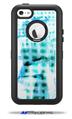 Electro Graffiti Blue - Decal Style Vinyl Skin fits Otterbox Defender iPhone 5C Case (CASE SOLD SEPARATELY)