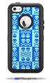 Skull And Crossbones Pattern Blue - Decal Style Vinyl Skin fits Otterbox Defender iPhone 5C Case (CASE SOLD SEPARATELY)