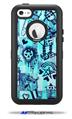 Scene Kid Sketches Blue - Decal Style Vinyl Skin fits Otterbox Defender iPhone 5C Case (CASE SOLD SEPARATELY)