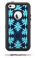 Abstract Floral Blue - Decal Style Vinyl Skin fits Otterbox Defender iPhone 5C Case (CASE SOLD SEPARATELY)