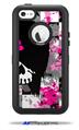 Scene Girl Skull - Decal Style Vinyl Skin fits Otterbox Defender iPhone 5C Case (CASE SOLD SEPARATELY)