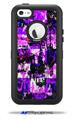 Purple Graffiti - Decal Style Vinyl Skin fits Otterbox Defender iPhone 5C Case (CASE SOLD SEPARATELY)