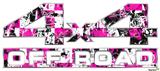 Pink Graffiti - 4x4 Decal Bolted 13x5.5 (2 Decal Set)