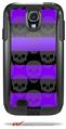 Skull Stripes Purple - Decal Style Vinyl Skin fits Otterbox Commuter Case for Samsung Galaxy S4 (CASE SOLD SEPARATELY)