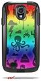 Cute Rainbow Monsters - Decal Style Vinyl Skin fits Otterbox Commuter Case for Samsung Galaxy S4 (CASE SOLD SEPARATELY)