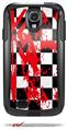 Checkerboard Splatter - Decal Style Vinyl Skin fits Otterbox Commuter Case for Samsung Galaxy S4 (CASE SOLD SEPARATELY)