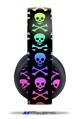 Vinyl Decal Skin Wrap compatible with Original Sony PlayStation 4 Gold Wireless Headphones Skull and Crossbones Rainbow (PS4 HEADPHONES  NOT INCLUDED)