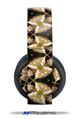 Vinyl Decal Skin Wrap compatible with Original Sony PlayStation 4 Gold Wireless Headphones Leave Pattern 1 Brown (PS4 HEADPHONES  NOT INCLUDED)