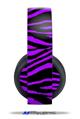 Vinyl Decal Skin Wrap compatible with Original Sony PlayStation 4 Gold Wireless Headphones Purple Zebra (PS4 HEADPHONES  NOT INCLUDED)