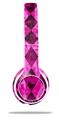 Skin Decal Wrap compatible with Beats Solo 2 WIRED Headphones Pink Diamond (HEADPHONES NOT INCLUDED)