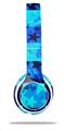 Skin Decal Wrap compatible with Beats Solo 2 WIRED Headphones Blue Star Checkers (HEADPHONES NOT INCLUDED)