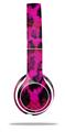 Skin Decal Wrap compatible with Beats Solo 2 WIRED Headphones Pink Distressed Leopard (HEADPHONES NOT INCLUDED)