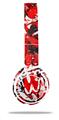 Skin Decal Wrap compatible with Beats Solo 2 WIRED Headphones Red Graffiti (HEADPHONES NOT INCLUDED)