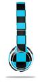 Skin Decal Wrap compatible with Beats Solo 2 WIRED Headphones Checkers Blue (HEADPHONES NOT INCLUDED)