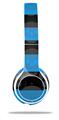 Skin Decal Wrap compatible with Beats Solo 2 WIRED Headphones Skull Stripes Blue (HEADPHONES NOT INCLUDED)