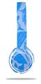 Skin Decal Wrap compatible with Beats Solo 2 WIRED Headphones Skull Sketches Blue (HEADPHONES NOT INCLUDED)