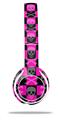 Skin Decal Wrap compatible with Beats Solo 2 WIRED Headphones Skull and Crossbones Checkerboard (HEADPHONES NOT INCLUDED)