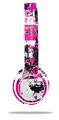 Skin Decal Wrap compatible with Beats Solo 2 WIRED Headphones Pink Graffiti (HEADPHONES NOT INCLUDED)