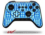 Skull And Crossbones Pattern Blue - Decal Style Skin fits original Amazon Fire TV Gaming Controller