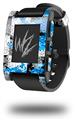 Checker Skull Splatter Blue - Decal Style Skin fits original Pebble Smart Watch (WATCH SOLD SEPARATELY)