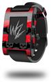 Skull Stripes Red - Decal Style Skin fits original Pebble Smart Watch (WATCH SOLD SEPARATELY)