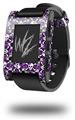 Splatter Girly Skull Purple - Decal Style Skin fits original Pebble Smart Watch (WATCH SOLD SEPARATELY)