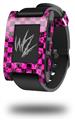 Pink Checkerboard Sketches - Decal Style Skin fits original Pebble Smart Watch (WATCH SOLD SEPARATELY)