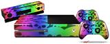 Rainbow Skull Collection - Holiday Bundle Decal Style Skin fits XBOX One Console Original, Kinect and 2 Controllers (XBOX SYSTEM NOT INCLUDED)