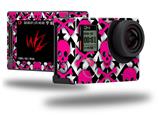 Pink Skulls and Stars - Decal Style Skin fits GoPro Hero 4 Silver Camera (GOPRO SOLD SEPARATELY)
