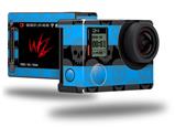 Skull Stripes Blue - Decal Style Skin fits GoPro Hero 4 Silver Camera (GOPRO SOLD SEPARATELY)