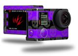 Skull Stripes Purple - Decal Style Skin fits GoPro Hero 4 Silver Camera (GOPRO SOLD SEPARATELY)