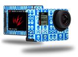 Skull And Crossbones Pattern Blue - Decal Style Skin fits GoPro Hero 4 Silver Camera (GOPRO SOLD SEPARATELY)