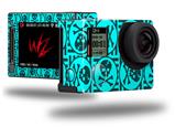 Skull Patch Pattern Blue - Decal Style Skin fits GoPro Hero 4 Silver Camera (GOPRO SOLD SEPARATELY)