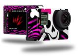 Pink Zebra Skull - Decal Style Skin fits GoPro Hero 4 Silver Camera (GOPRO SOLD SEPARATELY)