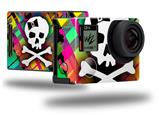 Rainbow Plaid Skull - Decal Style Skin fits GoPro Hero 4 Black Camera (GOPRO SOLD SEPARATELY)