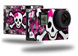 Splatter Girly Skull - Decal Style Skin fits GoPro Hero 4 Black Camera (GOPRO SOLD SEPARATELY)