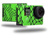 Ripped Fishnets Green - Decal Style Skin fits GoPro Hero 4 Black Camera (GOPRO SOLD SEPARATELY)