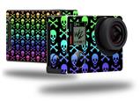 Skull and Crossbones Rainbow - Decal Style Skin fits GoPro Hero 4 Black Camera (GOPRO SOLD SEPARATELY)