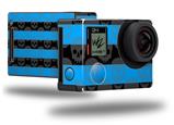 Skull Stripes Blue - Decal Style Skin fits GoPro Hero 4 Black Camera (GOPRO SOLD SEPARATELY)