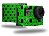 Criss Cross Green - Decal Style Skin fits GoPro Hero 4 Black Camera (GOPRO SOLD SEPARATELY)