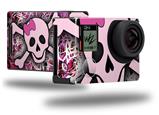 Pink Skull - Decal Style Skin fits GoPro Hero 4 Black Camera (GOPRO SOLD SEPARATELY)