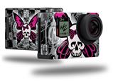 Skull Butterfly - Decal Style Skin fits GoPro Hero 4 Black Camera (GOPRO SOLD SEPARATELY)
