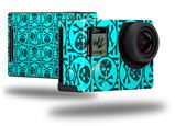 Skull Patch Pattern Blue - Decal Style Skin fits GoPro Hero 4 Black Camera (GOPRO SOLD SEPARATELY)
