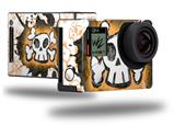 Cartoon Skull Orange - Decal Style Skin fits GoPro Hero 4 Black Camera (GOPRO SOLD SEPARATELY)